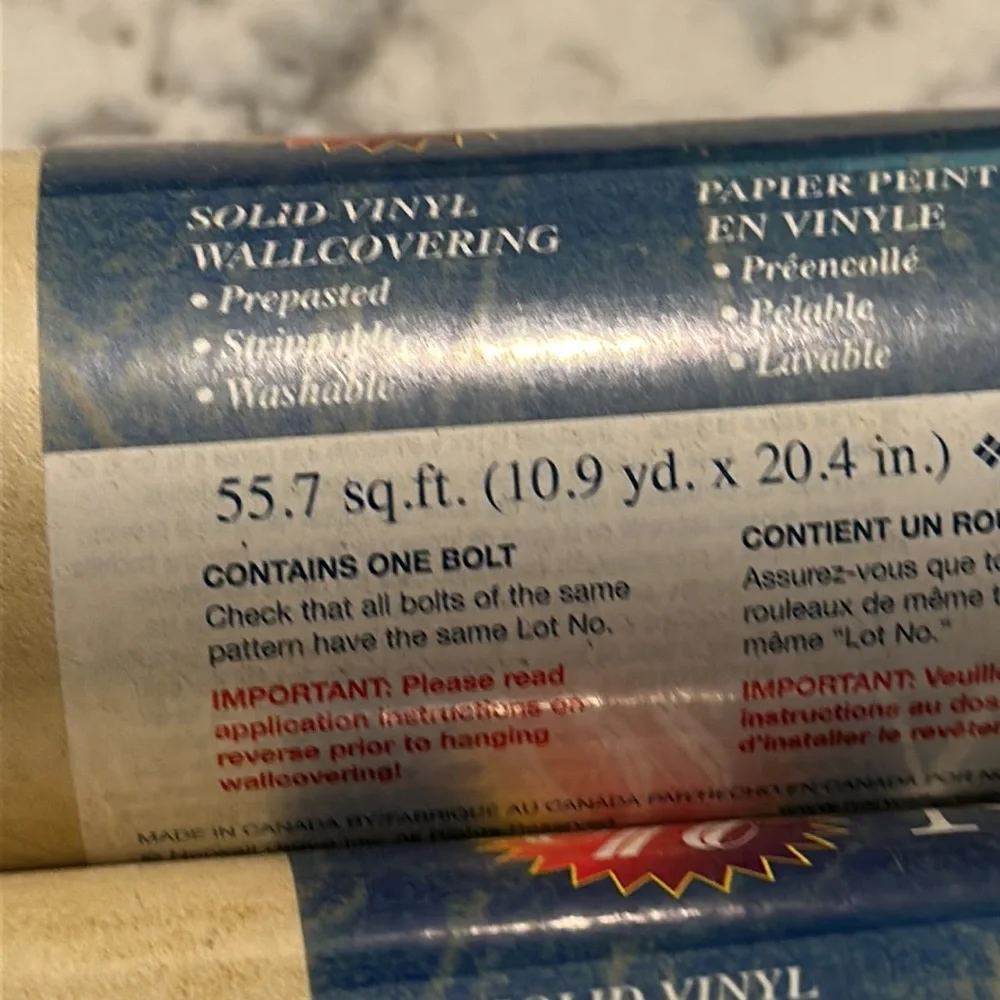 Norwall Wallpaper Leaf Pattern Two Unopened Rolls